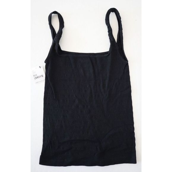 Free People Intimates OB944894 001 Women's Sz M/L Black Square One Seamless Cami - Picture 2 of 4